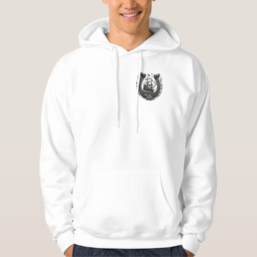 Lucky hoefijzer tattoo hoodie (Voorkant)