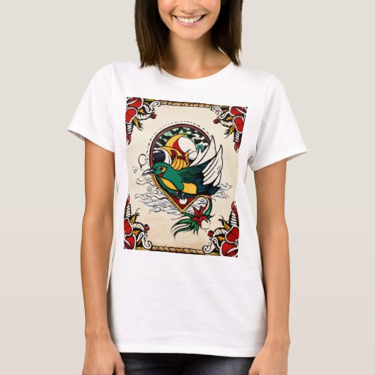 Lucky Hoefijzer Tattoo T-shirt (Voorkant)