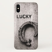Lucky Hoefijzer  Westerne Sepia Foto Case-Mate iPhone Case (Achterkant)