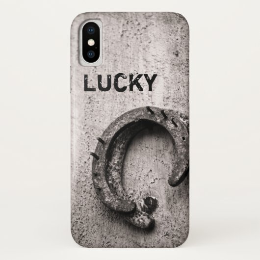 Lucky Hoefijzer Westerne Sepia Foto Case-Mate iPhone Case (Achterkant)