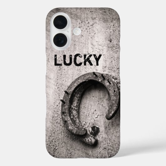 Lucky Hoefijzer  Westerne Sepia Foto Case-Mate iPhone Case (Achterkant)
