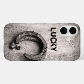 Lucky Hoefijzer  Westerne Sepia Foto Case-Mate iPhone Case (Achterkant (horizontaal))