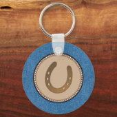 Lucky Hoefijzer Westerne Sleutelhanger (Voorkant)