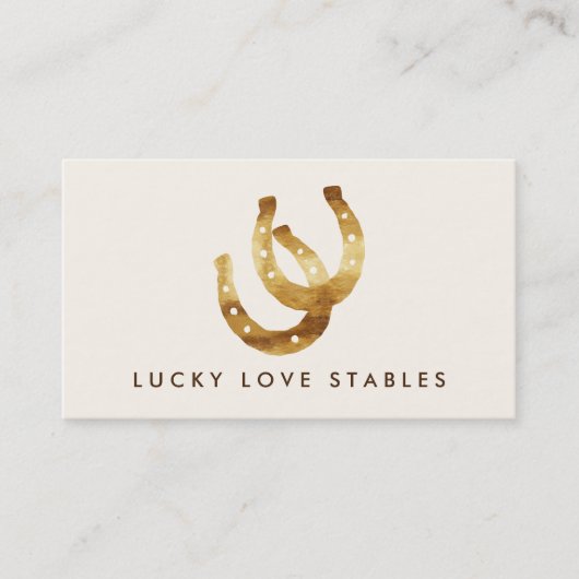 Lucky Hoefijzers dubbelzijdig Visitekaartje (Voorkant)