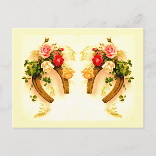Lucky hoefijzers  kunst briefkaart (Voorkant)
