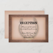 Lucky Hoefijzers over bruine bruiloft Informatiekaartje (Voorkant / Achterkant)