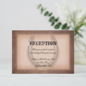 Lucky Hoefijzers over bruine bruiloft Informatiekaartje (Staand voorkant)