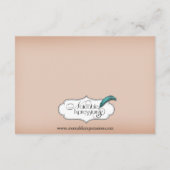 Lucky Hoefijzers over bruine bruiloft Informatiekaartje (Achterkant)