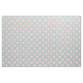 Lucky Hoefijzers Pattern Light Blue en Oranje Stof (Fat Quarter)