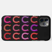 Lucky hoefijzers roze paarse rasterpatroon Case-Mate iPhone case (Achterkant (horizontaal))