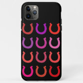 Lucky hoefijzers roze paarse rasterpatroon Case-Mate iPhone case (Achterkant)