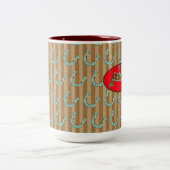 Lucky Hoof - Coffee, Tea Mok, Cup Tweekleurige Koffiemok (Center)