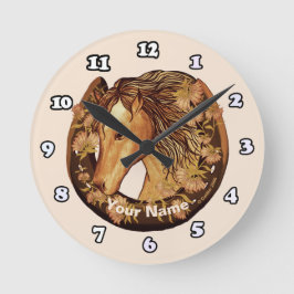 Lucky Horse Clock Ronde Klok