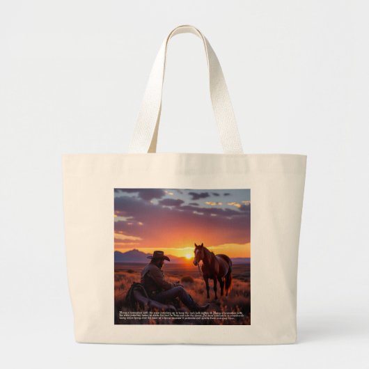 Lucky Horseshoe Grote Tote Bag (Voorkant)