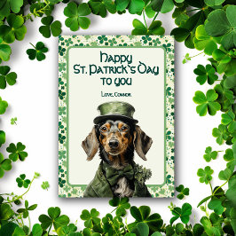 Lucky Hound: St. Patrick's jachthond Feestdagenkaart