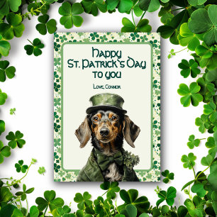 Lucky Hound: St. Patrick's jachthond Feestdagenkaart