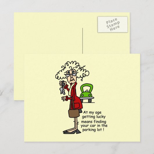 Lucky Humor krijgen Briefkaart (Voorkant / Achterkant)