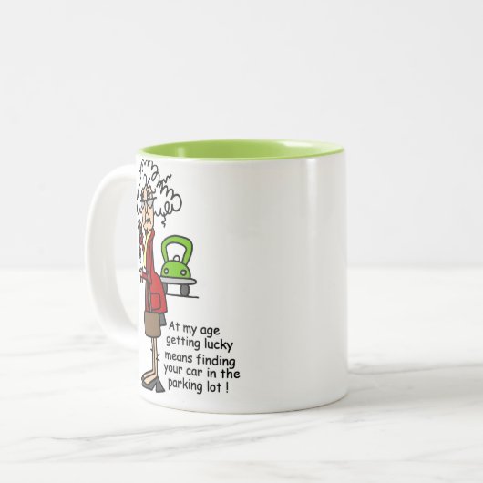 Lucky Humor krijgen Tweekleurige Koffiemok (Voorkant links)