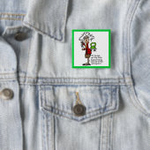 Lucky Humor krijgen Vierkante Button 5,1 Cm (In situ)