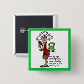 Lucky Humor krijgen Vierkante Button 5,1 Cm (Voorkant /achterkant)