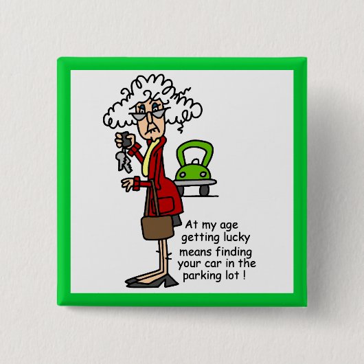 Lucky Humor krijgen Vierkante Button 5,1 Cm (Voorkant)