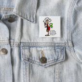 Lucky Humor krijgen Vierkante Button 5,1 Cm (In situ)