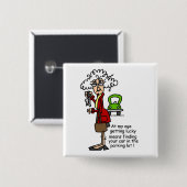 Lucky Humor krijgen Vierkante Button 5,1 Cm (Voorkant /achterkant)