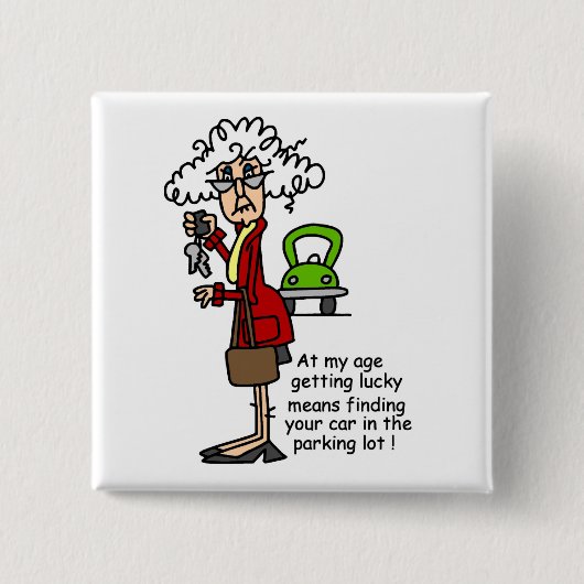 Lucky Humor krijgen Vierkante Button 5,1 Cm (Voorkant)