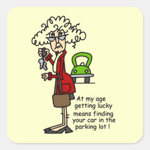 Lucky Humor krijgen Vierkante Sticker