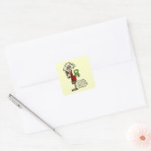Lucky Humor krijgen Vierkante Sticker (Envelop)