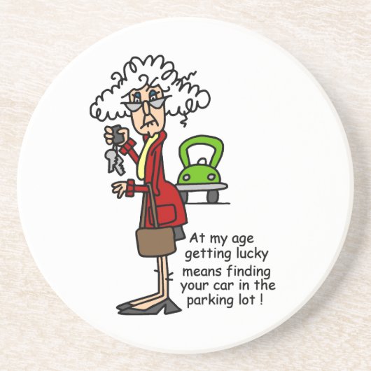 Lucky Humor krijgen Zandsteen Onderzetter (Voorkant)