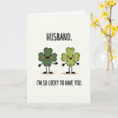 Lucky Husband Faux Gold Foil Card Kaart (Gele Bloem)