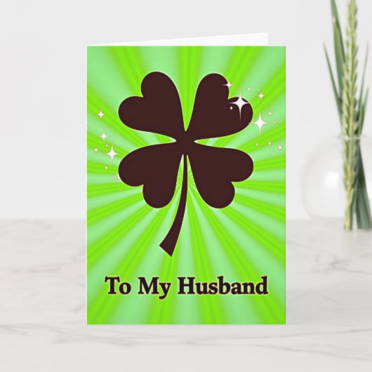 Lucky Husband Liefde Kaart (Voorkant)