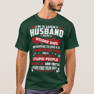 Lucky Husband van welzijnsvrouw en ouderenzorg is  T-shirt