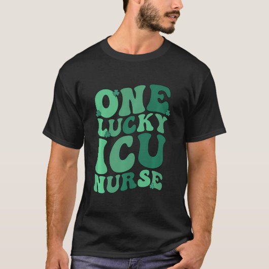 Lucky IC verpleegster St. Patrick's Day Intensive  T-shirt (Voorkant)