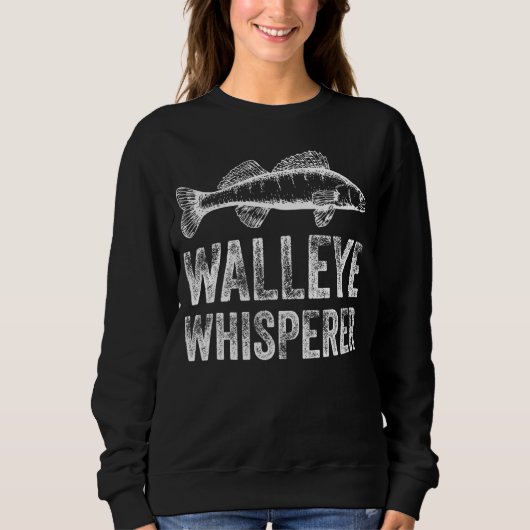 Lucky Ice Gevist Walleye Whisperer Visser 2 Trui (Voorkant)