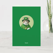 Lucky Ierse Leprechaun kat St Patrick vieren Feestdagen Kaart (Achterkant)