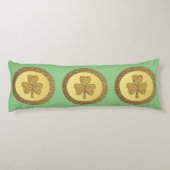 Lucky Ierse Shamrock Gouden Munt Lichaamskussen (Achterkant)