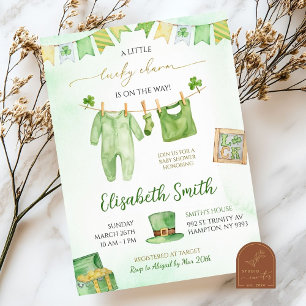 Lucky in Charm Babykleding Iers Baby shower Kaart
