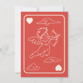 Lucky in liefde spelen Kaart Ace bruiloft (Achterkant)