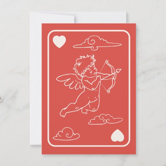 Lucky in liefde spelen Kaart Ace bruiloft (Achterkant)