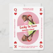 Lucky In Liefde Spelen Kaart Foto Koppels Douche (Voorkant)