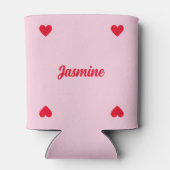 Lucky In Liefde Vet Roze & Rood Bachelorette Blikjeskoeler (Achterkant)