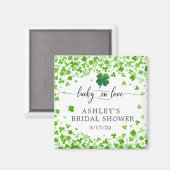 Lucky in Love 4 Leaf Clover Vrijgezellenfeest Favo Magneet (Voorkant / Achterkant)