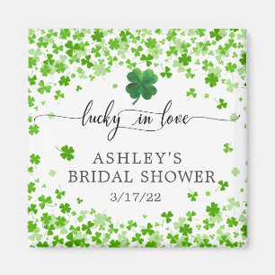 Lucky in Love 4 Leaf Clover Vrijgezellenfeest Favo Magneet