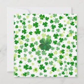 Lucky in Love 4 Leaf Clover Vrijgezellenfeest Invi Kaart (Achterkant)
