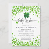 Lucky in Love 4 Leaf Clover Vrijgezellenfeest Kaart (Voorkant)