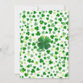 Lucky in Love 4 Leaf Clover Vrijgezellenfeest Kaart (Achterkant)