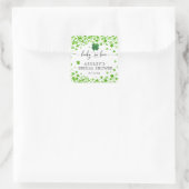 Lucky in Love 4 Leaf Clover Vrijgezellenfeest Vierkante Sticker (Tas)