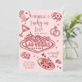 Lucky In Love Bachelorette Weekend Reisschema Kaart (Staand voorkant)